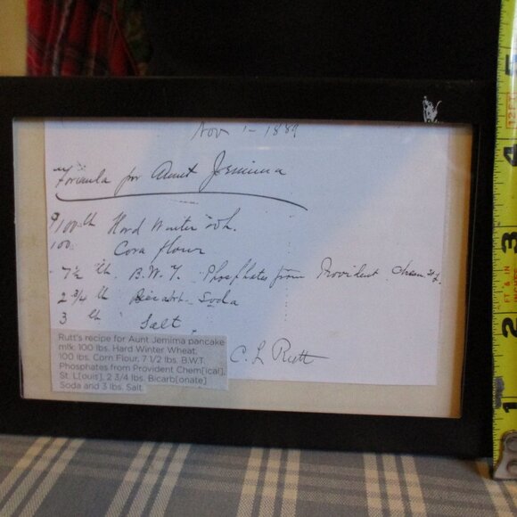 FINAL SALE Leaving Poshmark! Rare recipe for Aunt Jemima pancake mix, circa 1889 - Picture 2 of 5